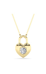 Load image into Gallery viewer, 0.5CTW Round Shaped Lab Grown Diamond (F/VS) Necklace in 14K Yellow Gold
