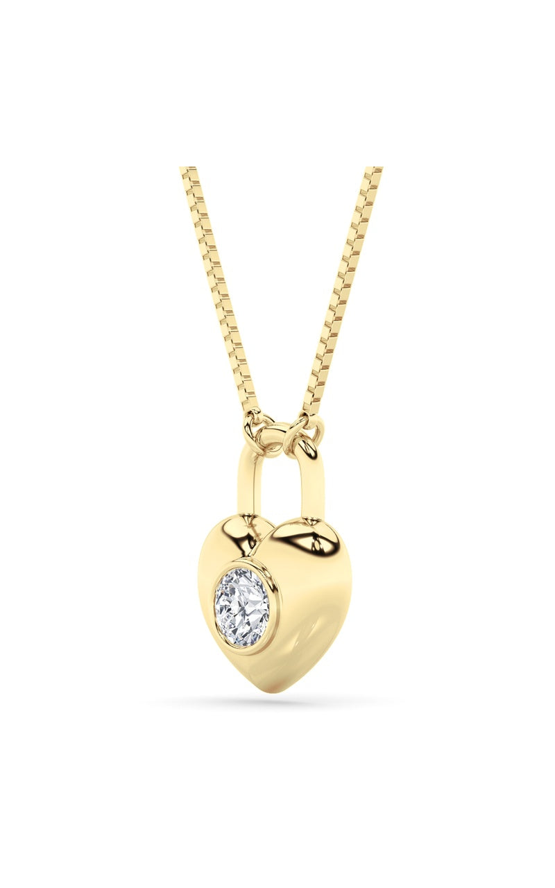 Vs) necklace in 14k yellow gold