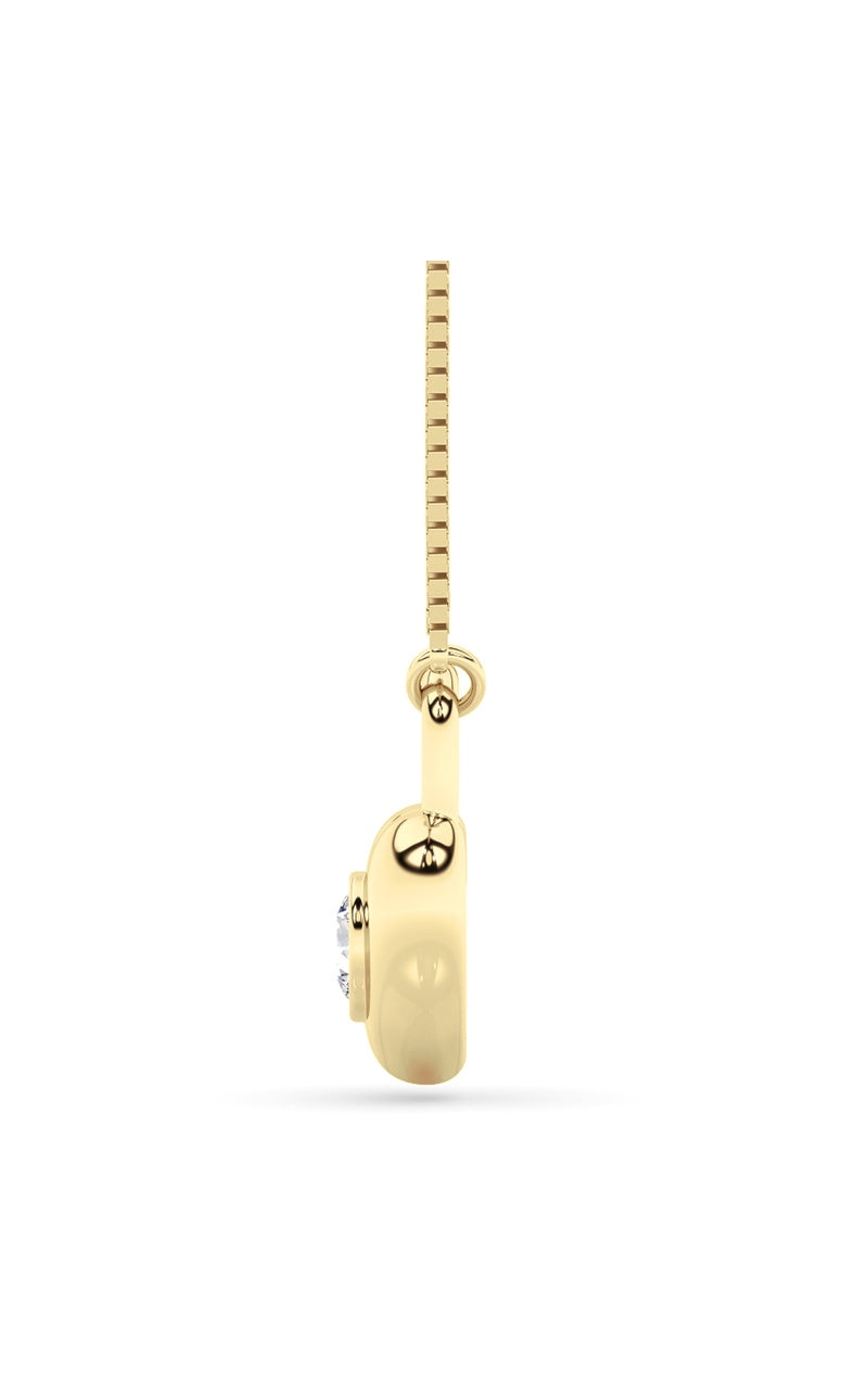 0.5CTW Round Shaped Lab Grown Diamond (F/VS) Necklace in 14K Yellow Gold