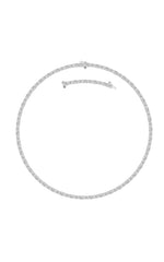 Load image into Gallery viewer, 25CTW Emerald Shaped Lab Grown Diamond (F/VS) Necklace in 14K White Gold
