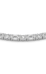 Load image into Gallery viewer, 25CTW Emerald Shaped Lab Grown Diamond (F/VS) Necklace in 14K White Gold
