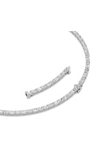 Load image into Gallery viewer, 25CTW Emerald Shaped Lab Grown Diamond (F/VS) Necklace in 14K White Gold
