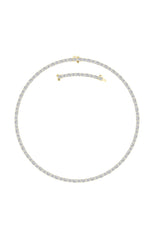 Load image into Gallery viewer, 25CTW Emerald Shaped Lab Grown Diamond (F/VS) Necklace in 14K White Gold
