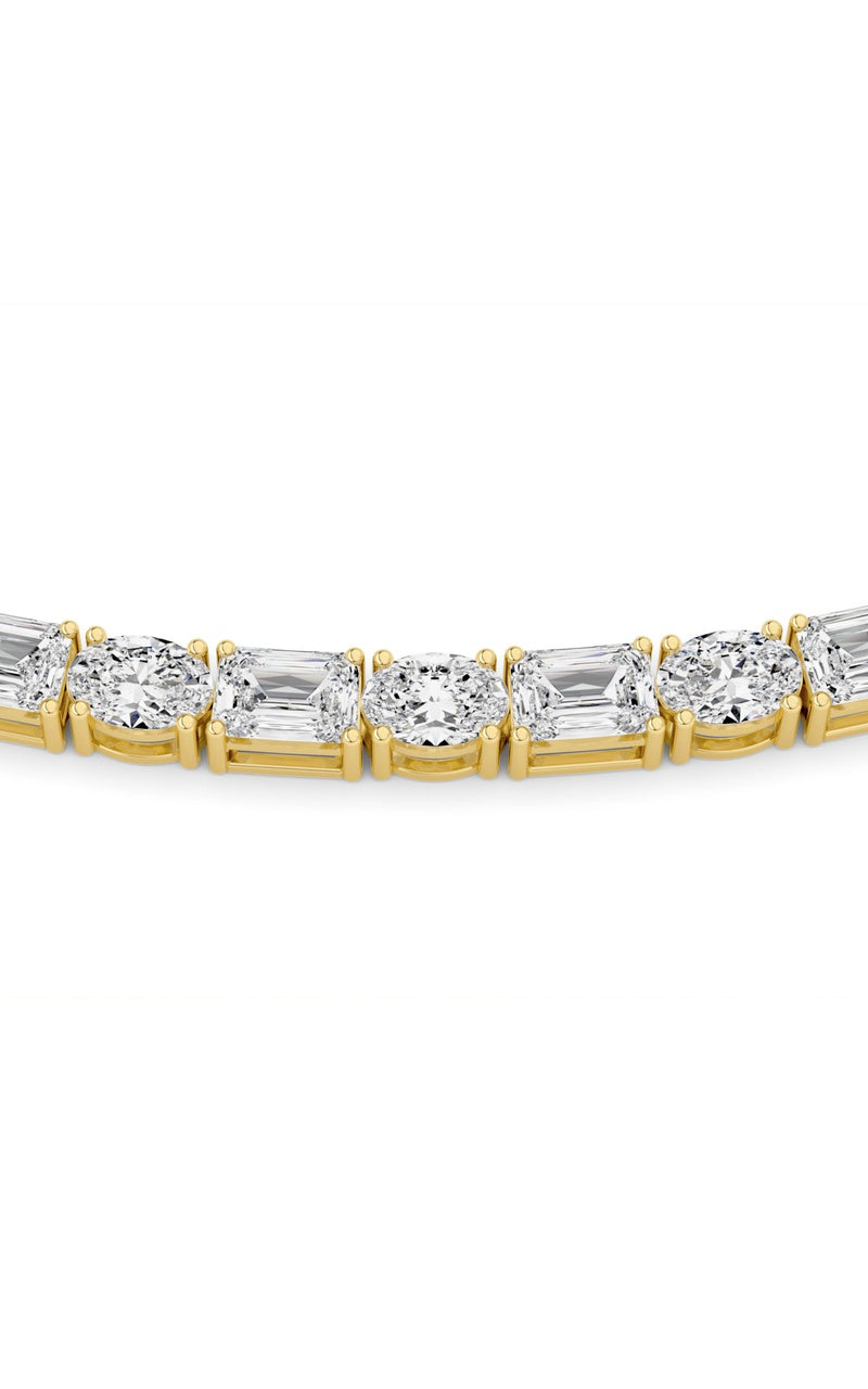 25CTW Emerald Shaped Lab Grown Diamond (F/VS) Necklace in 14K White Gold