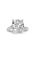 Load image into Gallery viewer, 3.75CTW Round Shaped Lab Grown Diamond (F/VS) Ring in 14K White Gold
