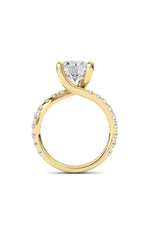 Load image into Gallery viewer, 3.75CTW Round Shaped Lab Grown Diamond (F/VS) Ring in 14K White Gold
