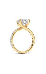 Load image into Gallery viewer, 3.75CTW Round Shaped Lab Grown Diamond (F/VS) Ring in 14K White Gold
