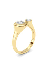 Load image into Gallery viewer, 1CTW Round Shaped Lab Grown Diamond (F/VS) Ring in 14K Yellow Gold
