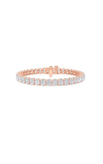 Load image into Gallery viewer, 16.5CTW Oval Shaped Lab Grown Diamond (F/VS) East West Line Bracelet in 14K Gold
