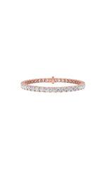 Load image into Gallery viewer, 10CTW Round Shaped Lab Grown Diamond (F/VS) Tennis Bracelet in 14K Gold
