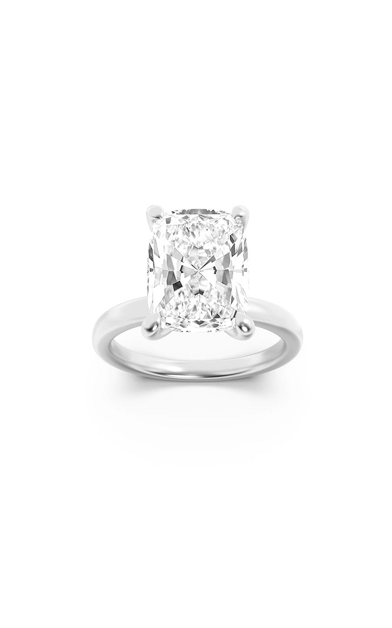 1.5CTW Elongated Cushion Shaped Lab Grown Diamond (F/VS) Ring in 14K White Gold