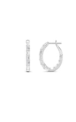Load image into Gallery viewer, 4CTW Emerald Shaped Lab Grown Diamond (F/VS) Earring in 14K White Gold
