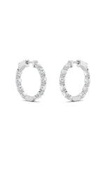 Load image into Gallery viewer, 4CTW Oval Shaped Lab Grown Diamond (F/VS) Earring in 14K White Gold
