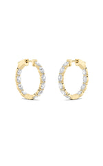 Load image into Gallery viewer, 4CTW Oval Shaped Lab Grown Diamond (F/VS) Earring in 14K White Gold
