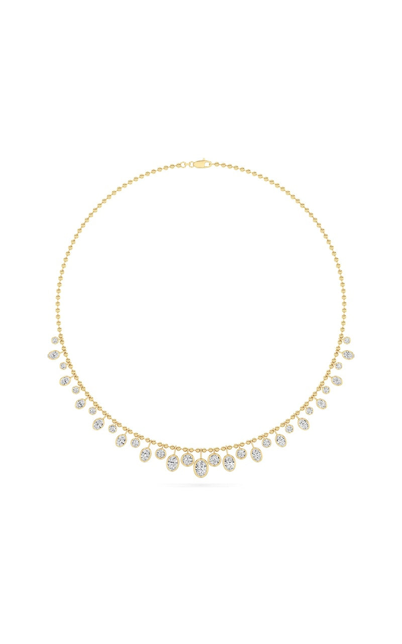 Vs) necklace in 14k yellow gold