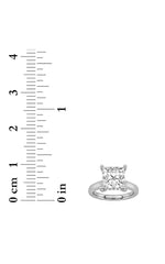 Load image into Gallery viewer, 2CTW Princess Shaped Lab Grown Diamond (F/VS) Ring in 14K White Gold
