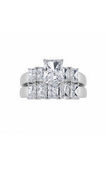 Load image into Gallery viewer, 2.5CTW Radiant Shaped Lab Grown Diamond (G/VS) Bridal Set with Matching Band and  Ring in 14K Gold
