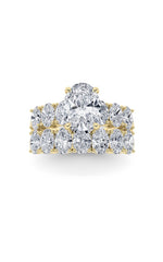 Load image into Gallery viewer, 3.5CTW Oval Shaped Lab Grown Diamond (G/VS) Bridal Set with Matching Band and  Ring in 14K Gold
