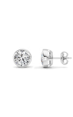 Load image into Gallery viewer, 4CTW Round Shaped Lab Grown Diamond (F/VS) Earring in 14K White Gold
