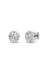 Load image into Gallery viewer, 4CTW Round Shaped Lab Grown Diamond (F/VS) Earring in 14K White Gold
