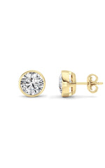 Load image into Gallery viewer, 4CTW Round Shaped Lab Grown Diamond (F/VS) Earring in 14K White Gold

