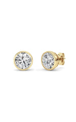 Load image into Gallery viewer, 4CTW Round Shaped Lab Grown Diamond (F/VS) Earring in 14K White Gold
