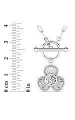 Load image into Gallery viewer, 1CTW Round Shaped Lab Grown Diamond (F/VS) Necklace in 14K White Gold

