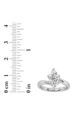 Load image into Gallery viewer, 2CTW Marquise Shaped Lab Grown Diamond (F/VS) Ring in 14K White Gold
