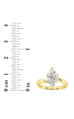 Load image into Gallery viewer, 2CTW Marquise Shaped Lab Grown Diamond (F/VS) Ring in 14K White Gold
