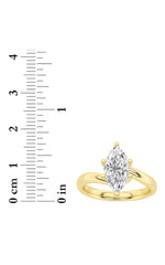 Load image into Gallery viewer, 3CTW Marquise Shaped Lab Grown Diamond (F/VS) Ring in 14K White Gold
