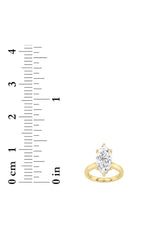Load image into Gallery viewer, 4CTW Marquise Shaped Lab Grown Diamond (F/VS) Ring in 14K White Gold
