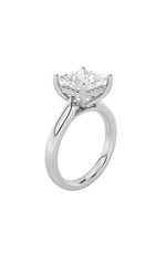 Load image into Gallery viewer, 4CTW Princess Shaped Lab Grown Diamond (F/VS) Ring in 14K White Gold
