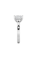 Load image into Gallery viewer, 4CTW Princess Shaped Lab Grown Diamond (F/VS) Ring in 14K White Gold
