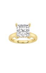 Load image into Gallery viewer, 4CTW Princess Shaped Lab Grown Diamond (F/VS) Ring in 14K White Gold
