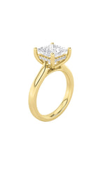 Load image into Gallery viewer, 4CTW Princess Shaped Lab Grown Diamond (F/VS) Ring in 14K White Gold
