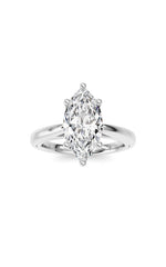 Load image into Gallery viewer, 2CTW Marquise Shaped Lab Grown Diamond (F/VS) Ring in 14K White Gold
