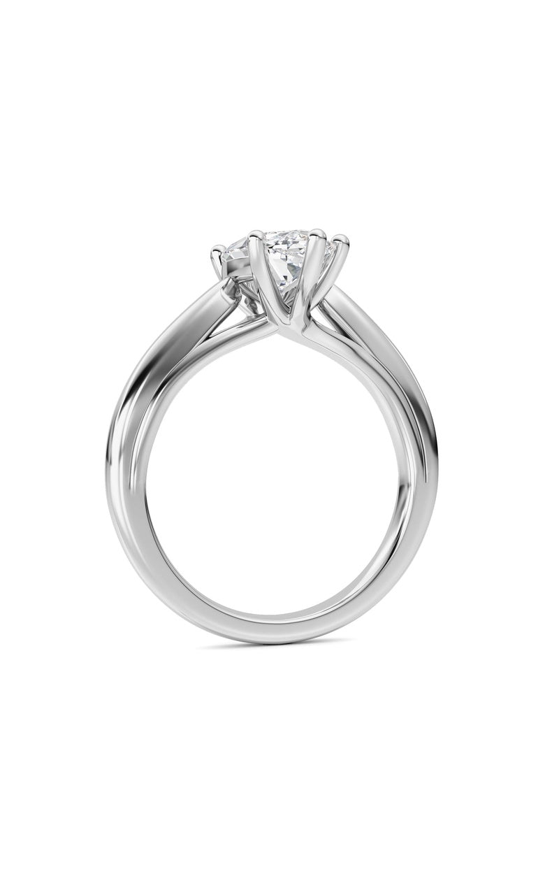 2CTW Marquise Shaped Lab Grown Diamond (F/VS) Ring in 14K White Gold