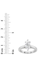 Load image into Gallery viewer, 3CTW Marquise Shaped Lab Grown Diamond (F/VS) Ring in 14K White Gold
