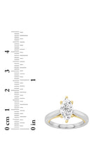 Load image into Gallery viewer, 3CTW Marquise Shaped Lab Grown Diamond (F/VS) Ring in 14K White Gold
