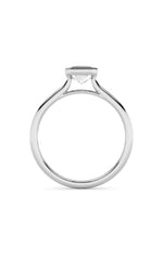 Load image into Gallery viewer, 1CTW Emerald Shaped Lab Grown Diamond (F/VS) Ring in 14K White Gold
