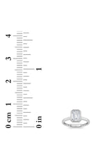 Load image into Gallery viewer, 1CTW Emerald Shaped Lab Grown Diamond (F/VS) Ring in 14K White Gold
