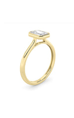Load image into Gallery viewer, 1CTW Emerald Shaped Lab Grown Diamond (F/VS) Ring in 14K White Gold
