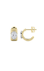 Load image into Gallery viewer, 2CTW Oval Shaped Lab Grown Diamond (F/VS) Fashion Earrings in 14K Gold
