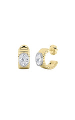 Load image into Gallery viewer, 2CTW Oval Shaped Lab Grown Diamond (F/VS) Fashion Earrings in 14K Gold

