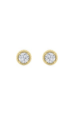Load image into Gallery viewer, 2CTW Round Shaped Lab Grown Diamond (F/VS) Stud Earrings in 14K Gold
