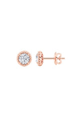 Load image into Gallery viewer, 2CTW Round Shaped Lab Grown Diamond (F/VS) Stud Earrings in 14K Gold
