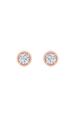 Load image into Gallery viewer, 2CTW Round Shaped Lab Grown Diamond (F/VS) Stud Earrings in 14K Gold
