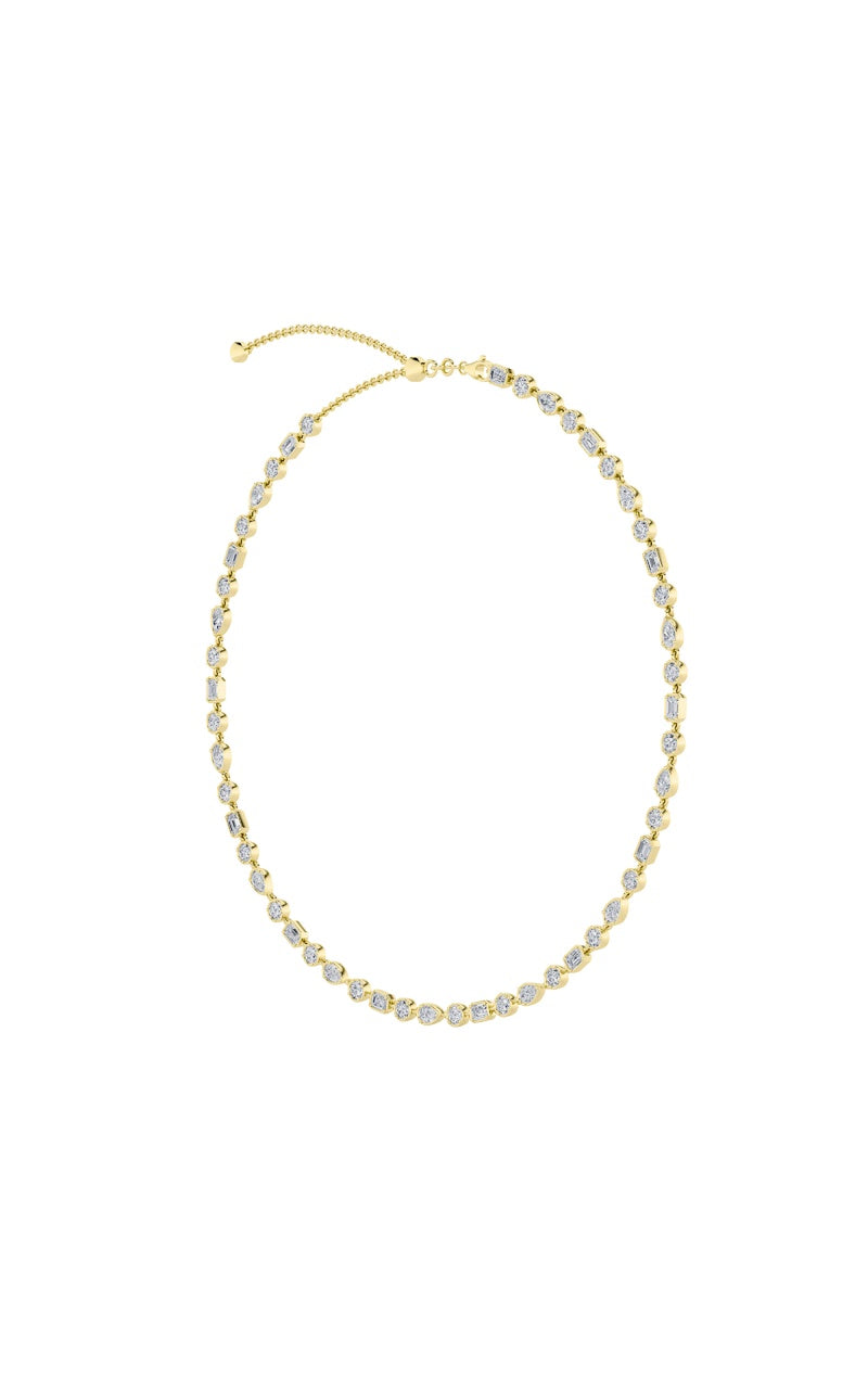 10CTW Pear Shaped Lab Grown Diamond (F/VS) Necklace in 14K Gold