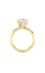 Load image into Gallery viewer, 3CTW Princess Shaped Lab Grown Diamond (F/VS) Bypass Shank Engagement Ring in 14K Gold
