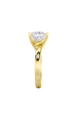 Load image into Gallery viewer, 3CTW Princess Shaped Lab Grown Diamond (F/VS) Bypass Shank Engagement Ring in 14K Gold

